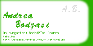 andrea bodzasi business card